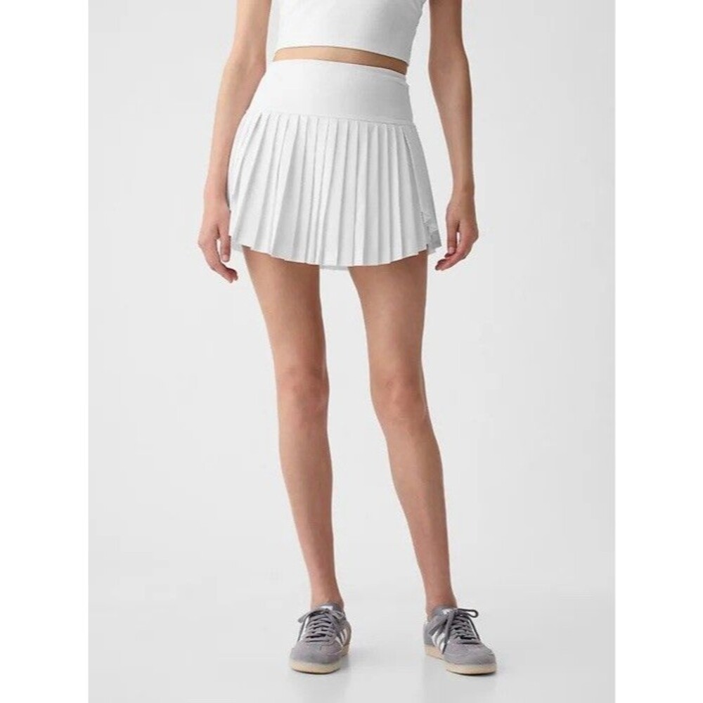 Gap Fit Studio Pleated White XL Skirt Mini Tennis Walking Athleisure Preppy